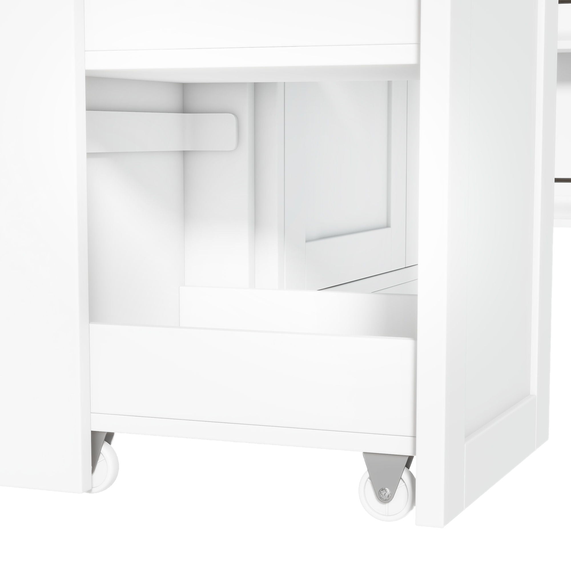 Large Kitchen Pantry Storage Cabinet Cupboard With Pull Out Side Cabinet