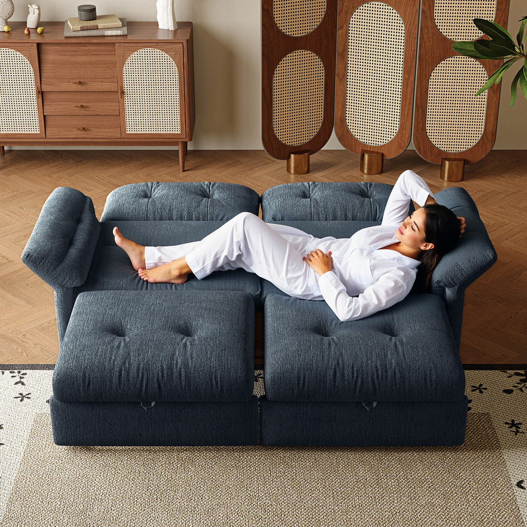Sofa Bed, 2 In 1 Design For Living Rooms