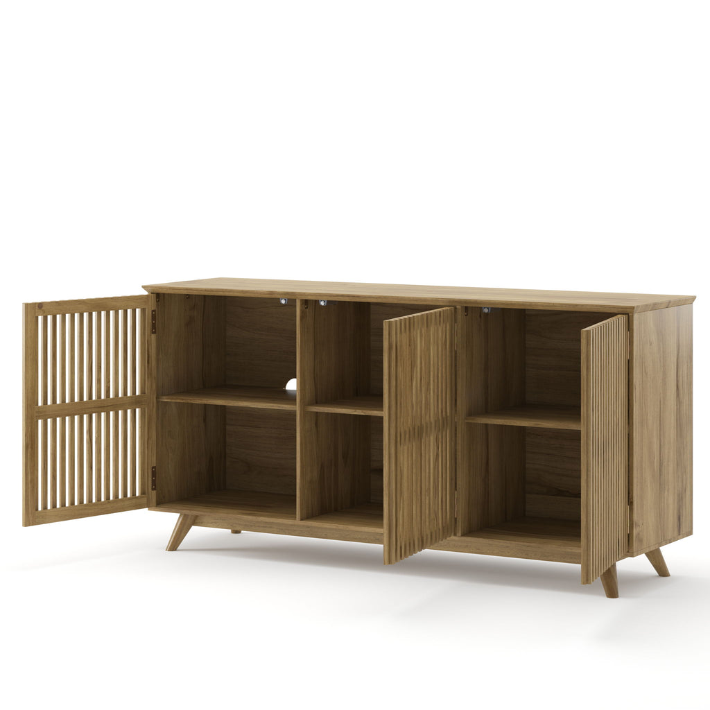 TV Stand With Adjustable Shelf - Natural