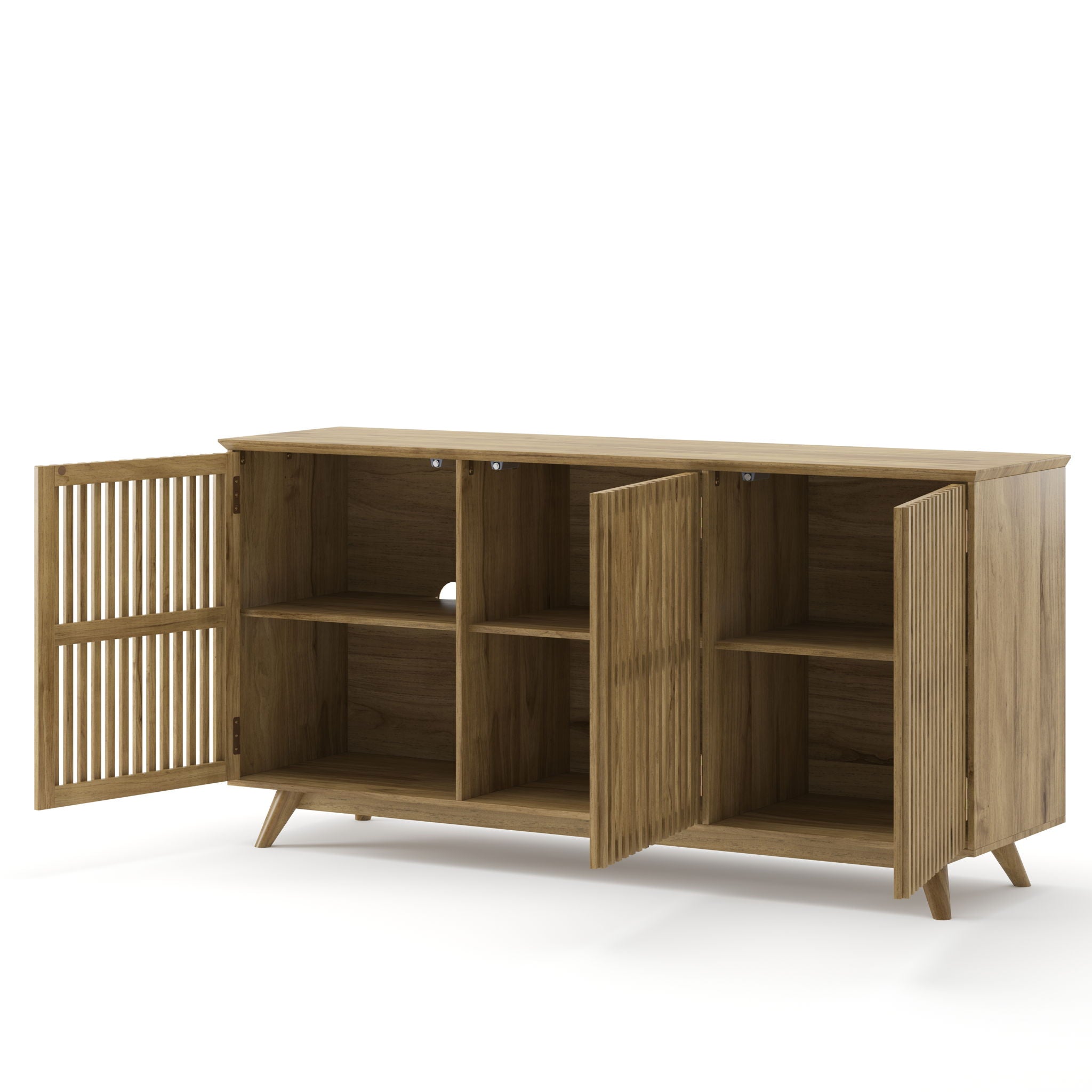 TV Stand With Adjustable Shelf - Natural