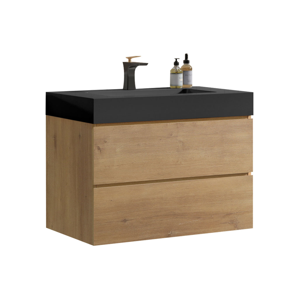 Alice - Bathroom Vanity With Sink, Large Storage, Wall Mounted