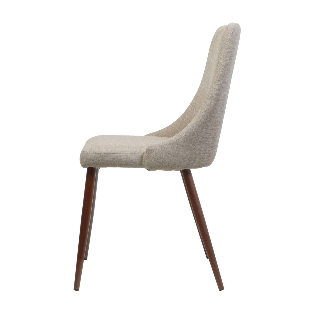 Mid Century Modern Fabric Armless Dining Chair
