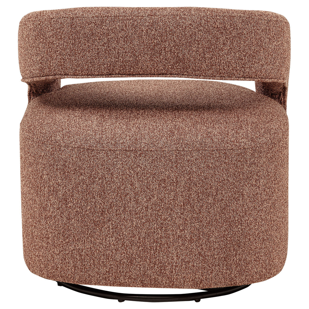 Brillia - Swivel Accent Chair - Burgundy