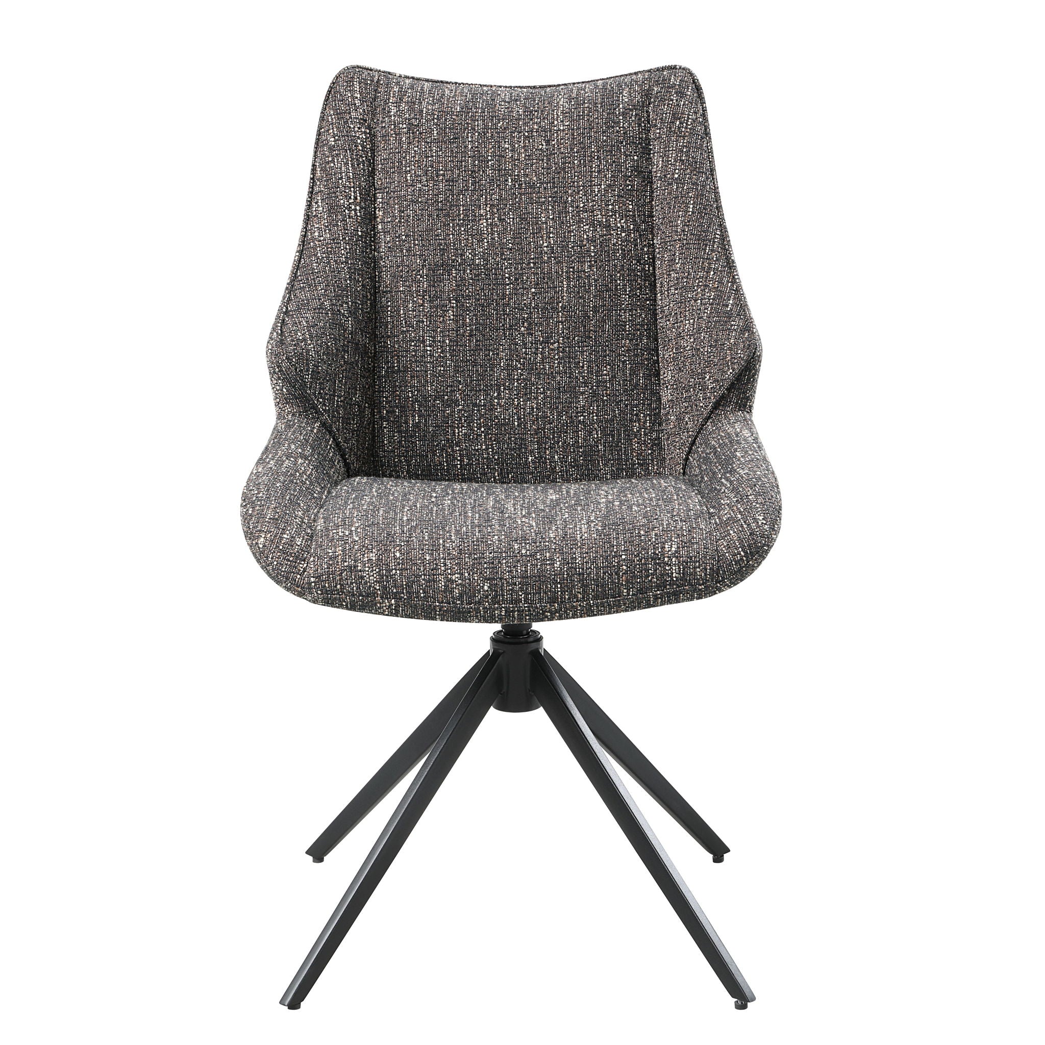 Malika - Side Chair With Swivel (Set of 2) - Brown Gray