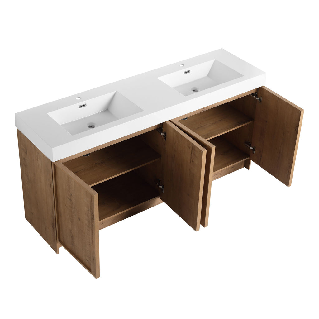Freestanding Bathroom Vanity With Sink, Soft Close Doors