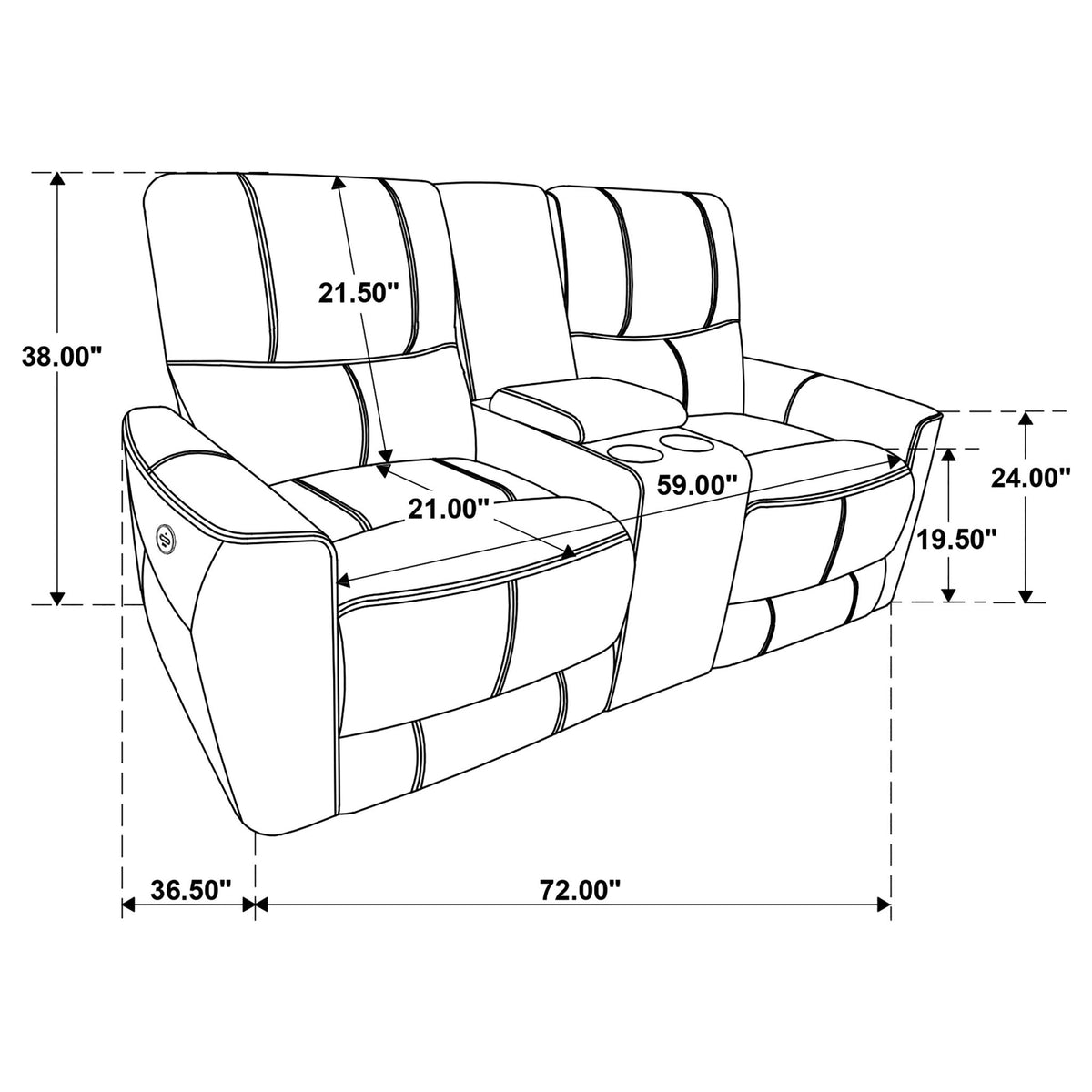 Amberly - 3 Piece Power Reclining Sofa Set - Light Gray
