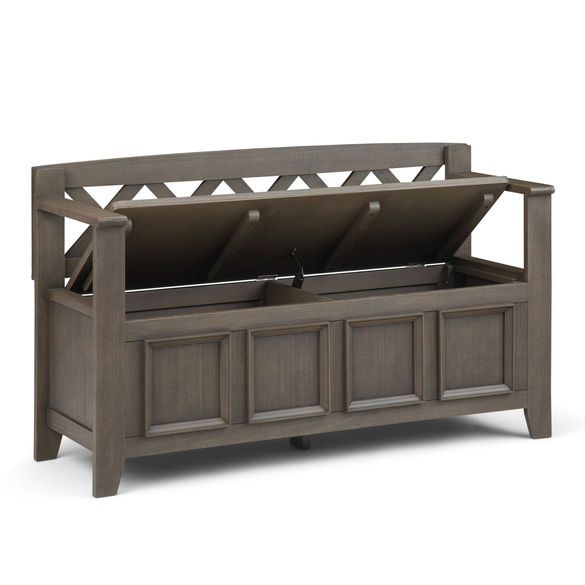 Amherst - Entryway Storage Bench - Dark Brown