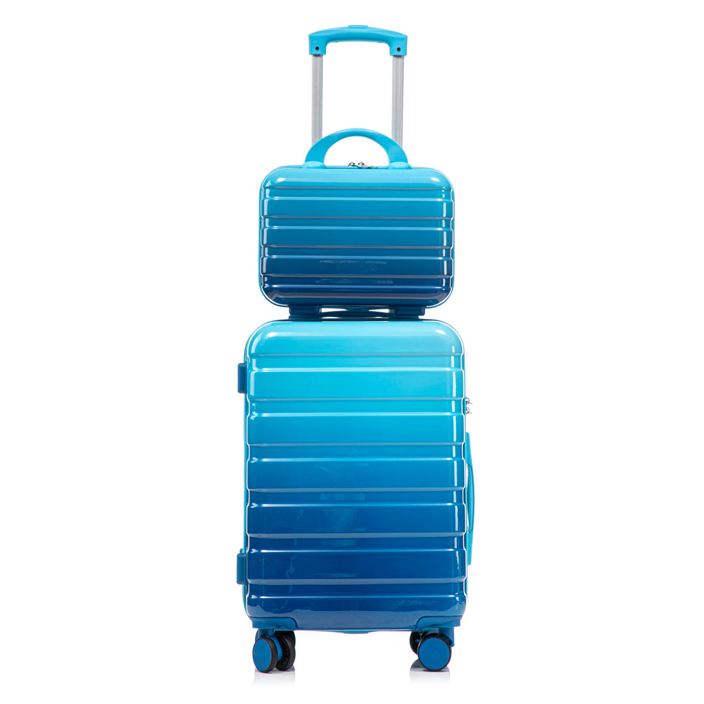Luggage Set 14" / 20" With Combination Lock And Cosmetic Case