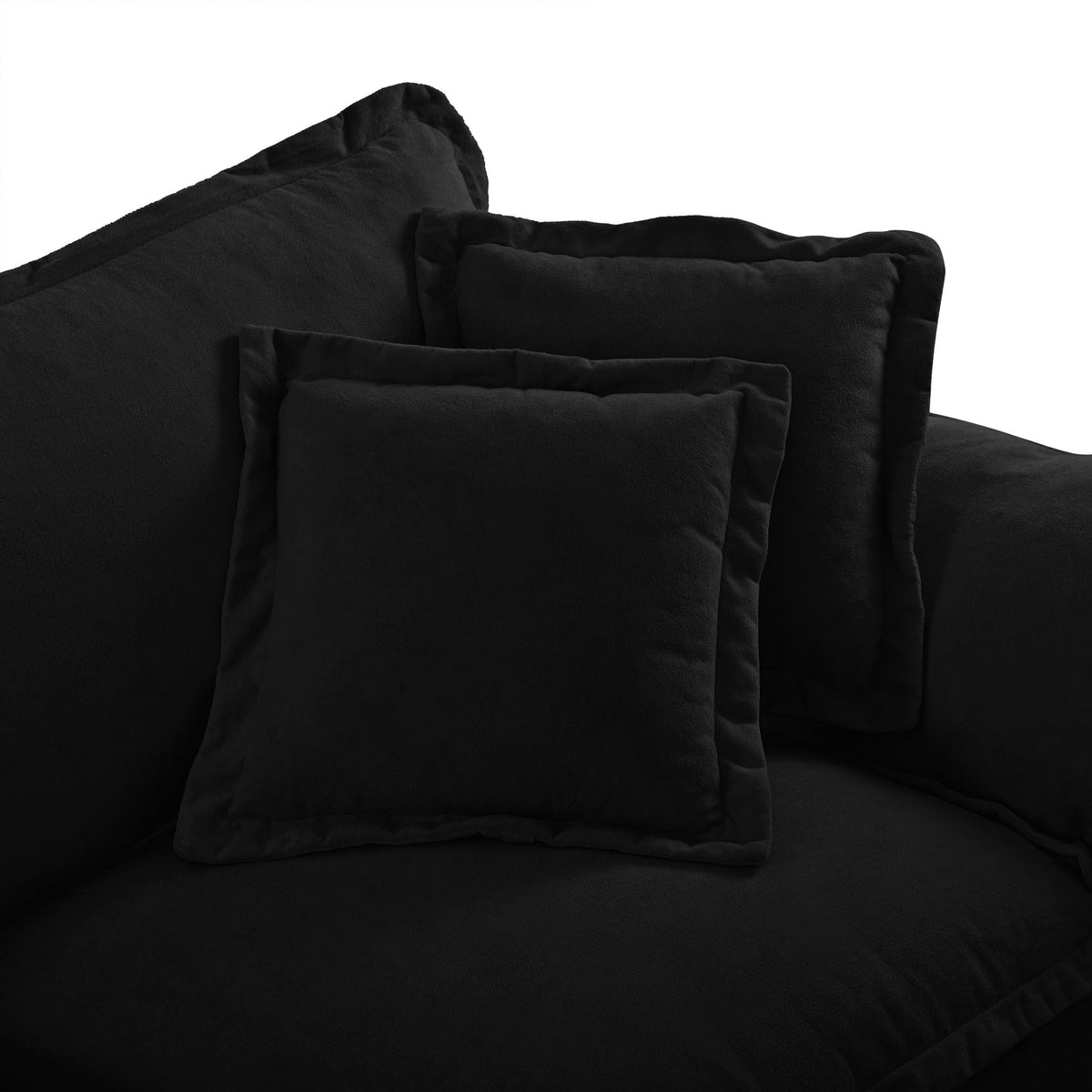 2 Seater Modular Loveseat With Curved Armrests