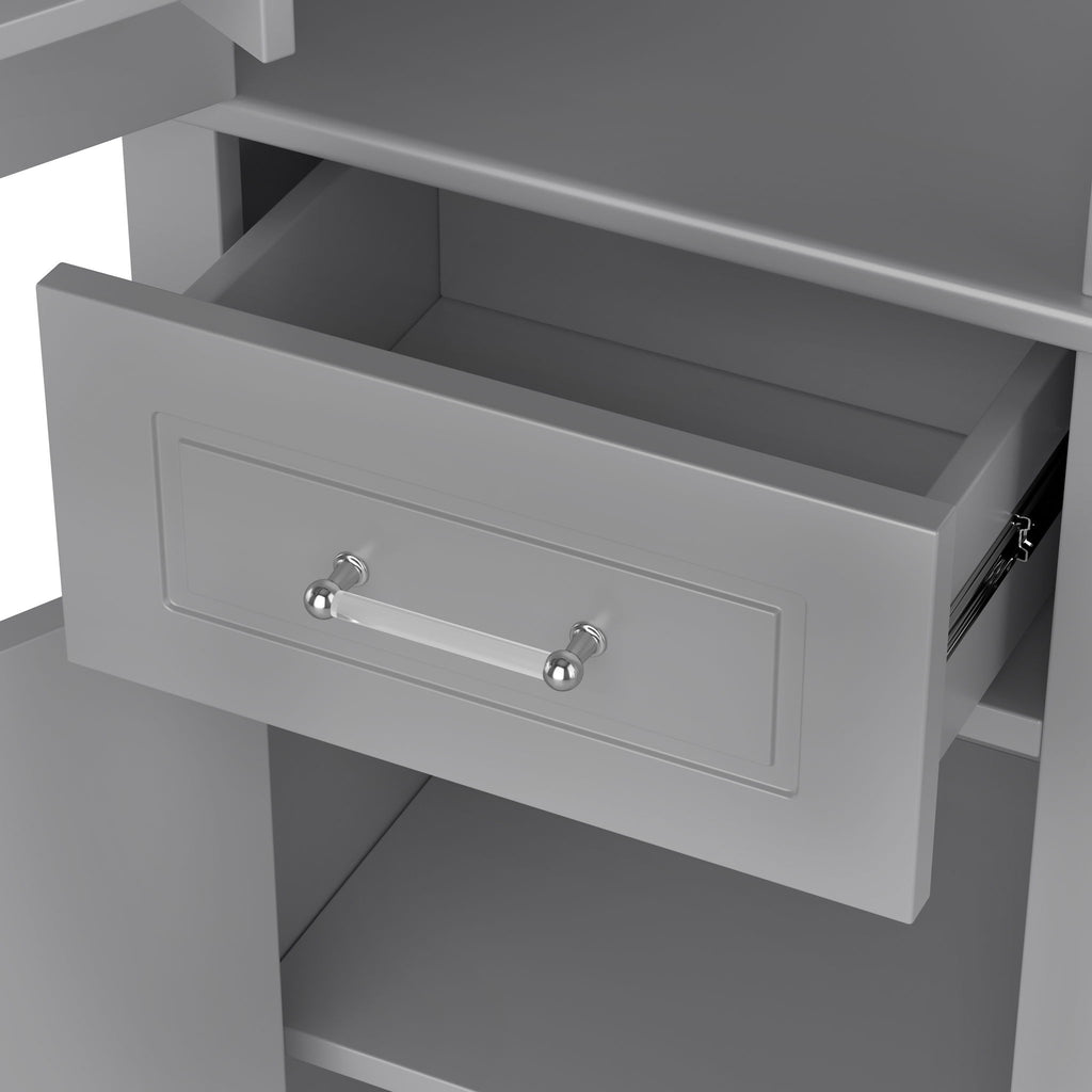 Tall Freestanding Bathroom Storage Cabinet With Adjustable Shelf, 2 Door Design