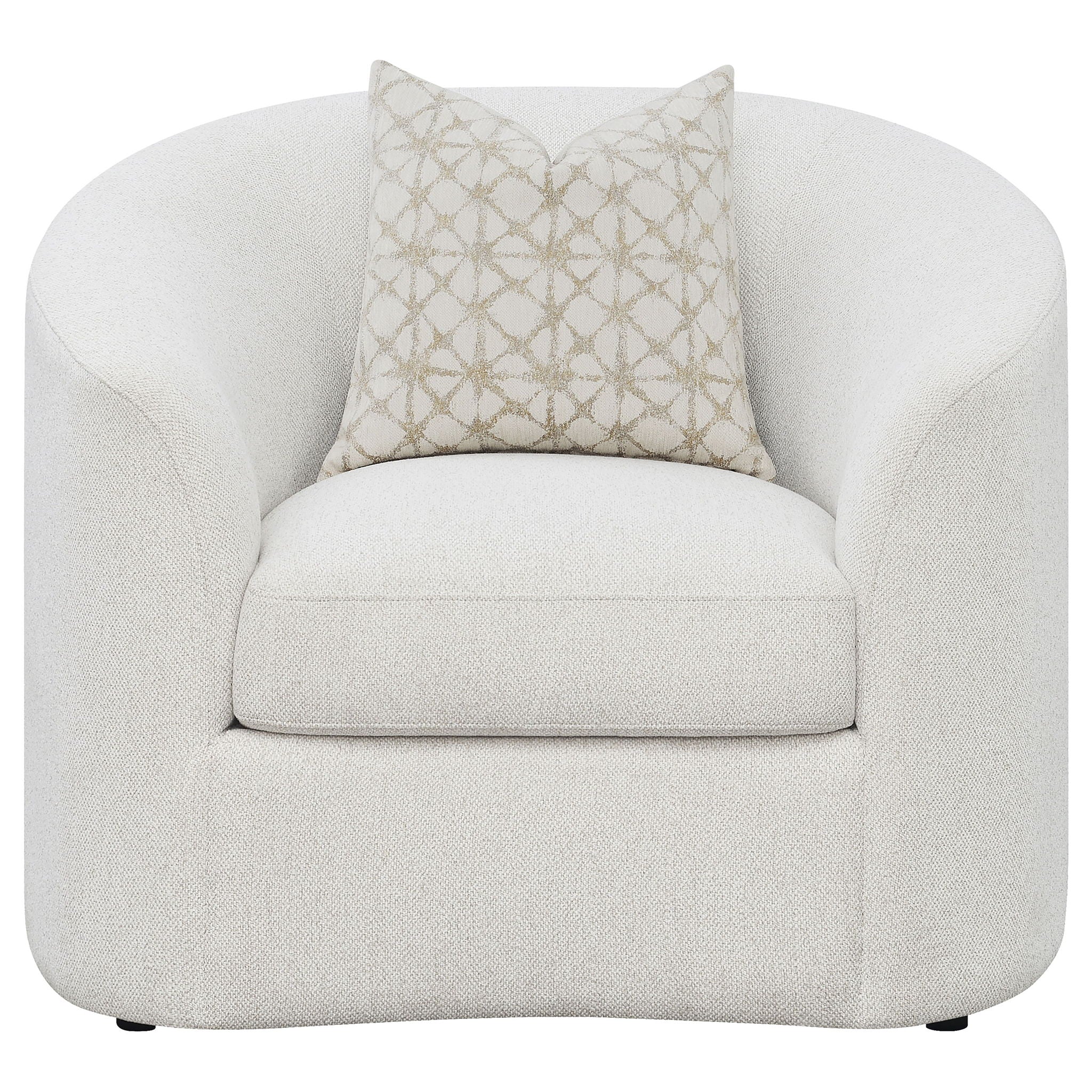 Rory - Sloped Arms Chair With Pillow - White