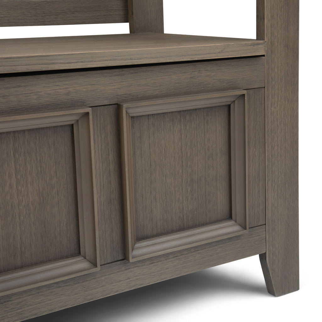 Amherst - Entryway Storage Bench - Dark Brown