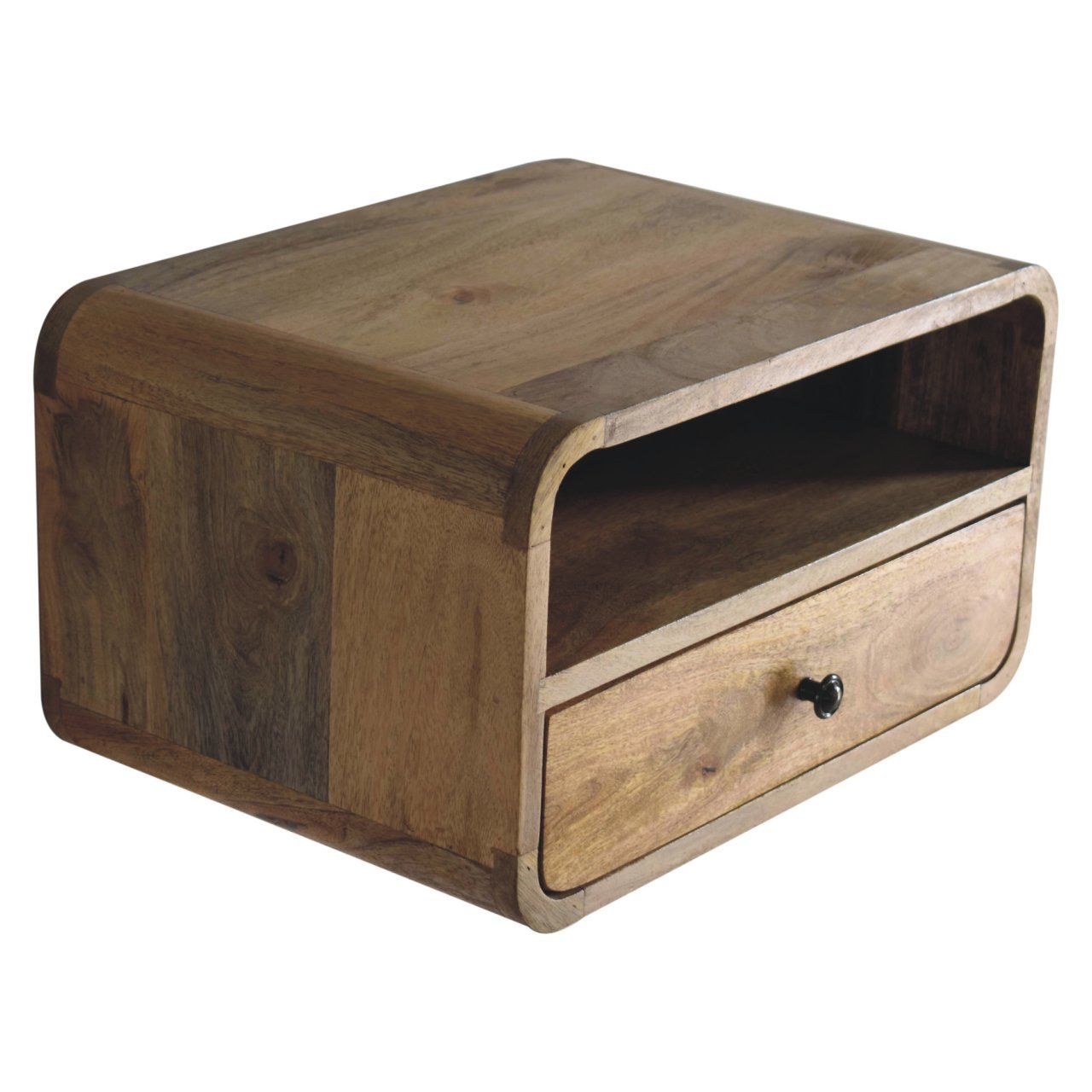 Curved Upper Slot Floating Nightstand