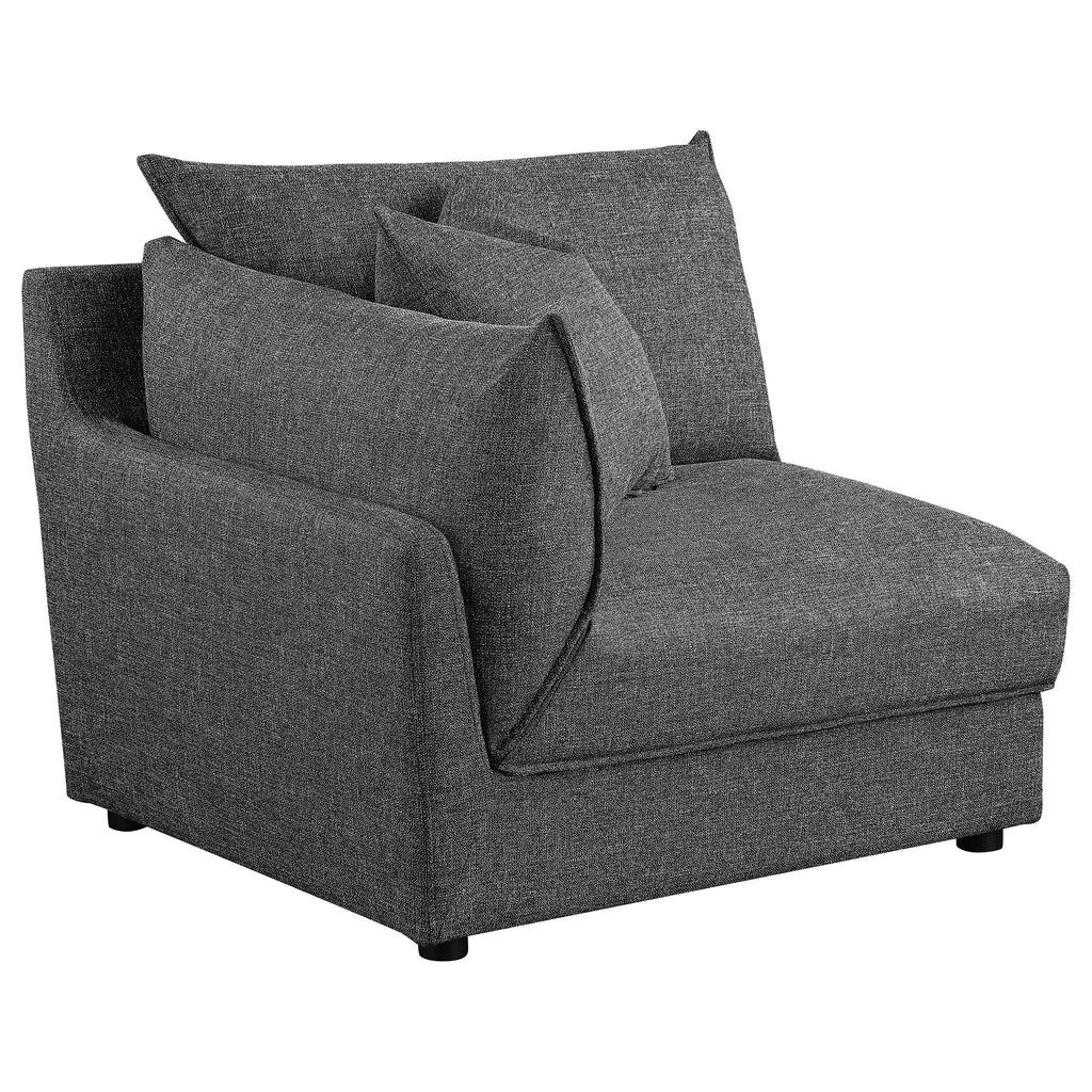 Tomasina - Modular Sofa With Cushions And Padded Arms - Black