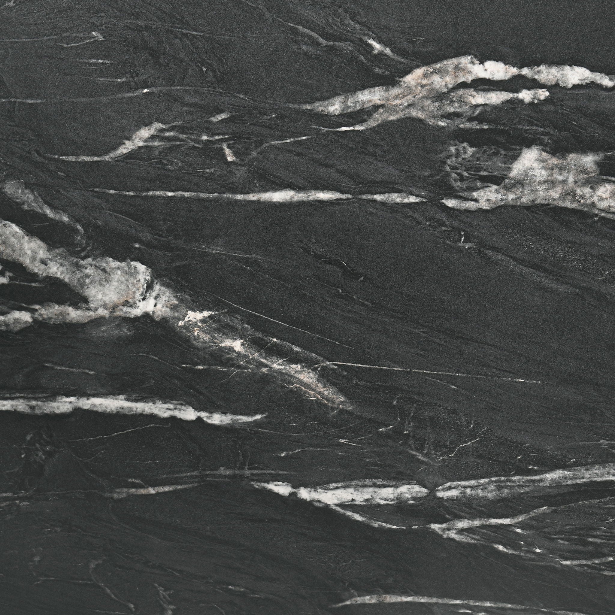 Bellingham - Dining Table With Self Storing Extension Leaf - Black Marble-Look Sintered Stone