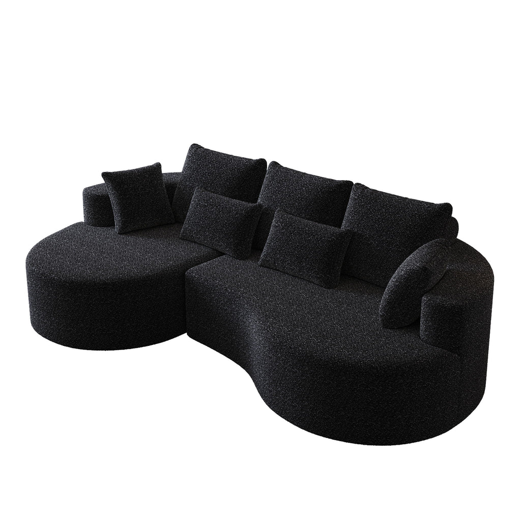 Curved Oversized Sectional Sofa With Extra Deep Seat