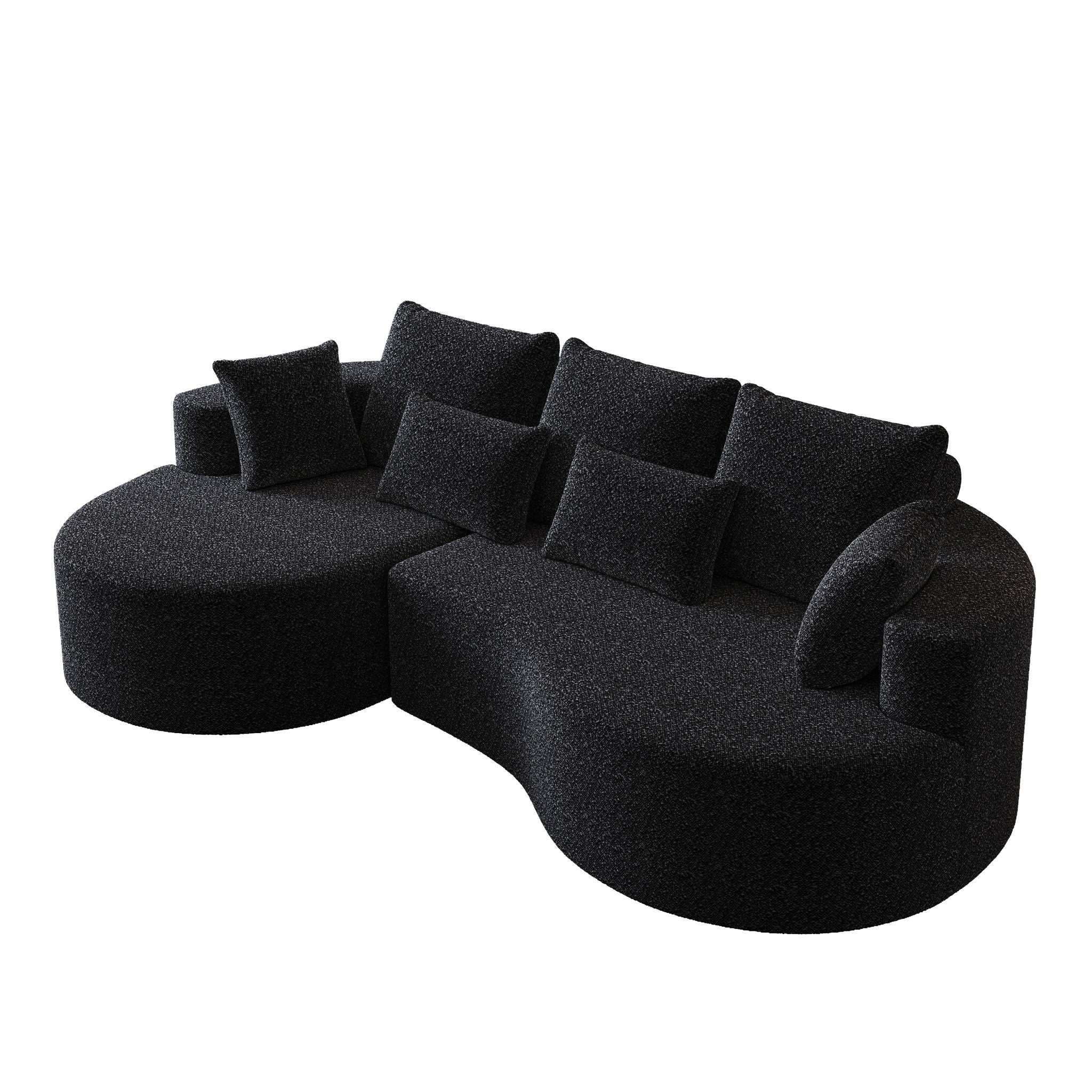 Curved Oversized Sectional Sofa With Extra Deep Seat