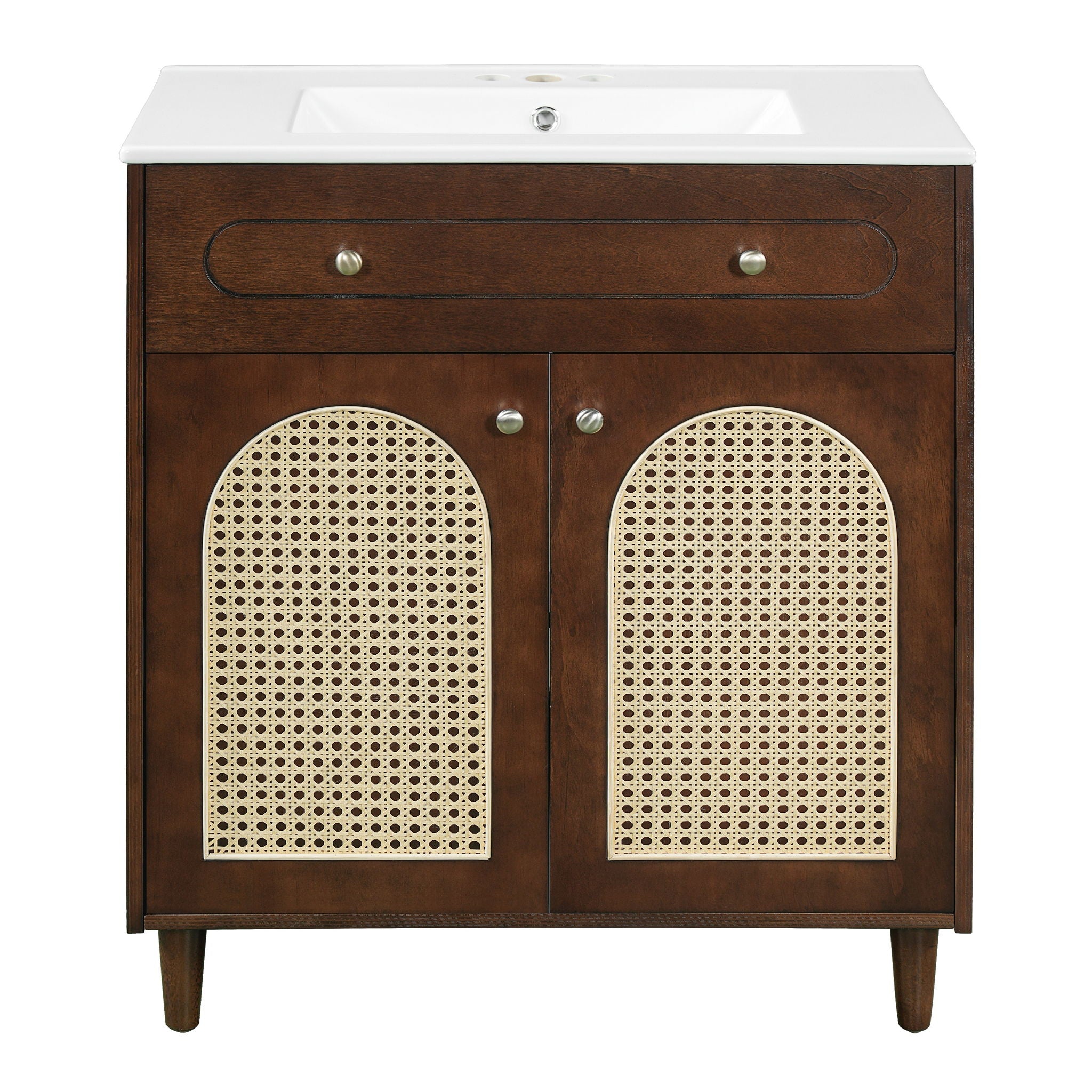 Modern Bathroom Vanity With Sink, Cabinet With Adjustable Shelf