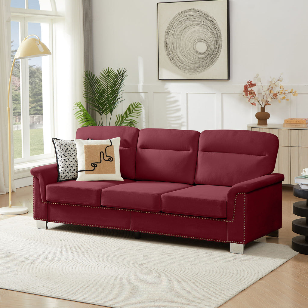 3 Seater Elegant Stationary Sofa