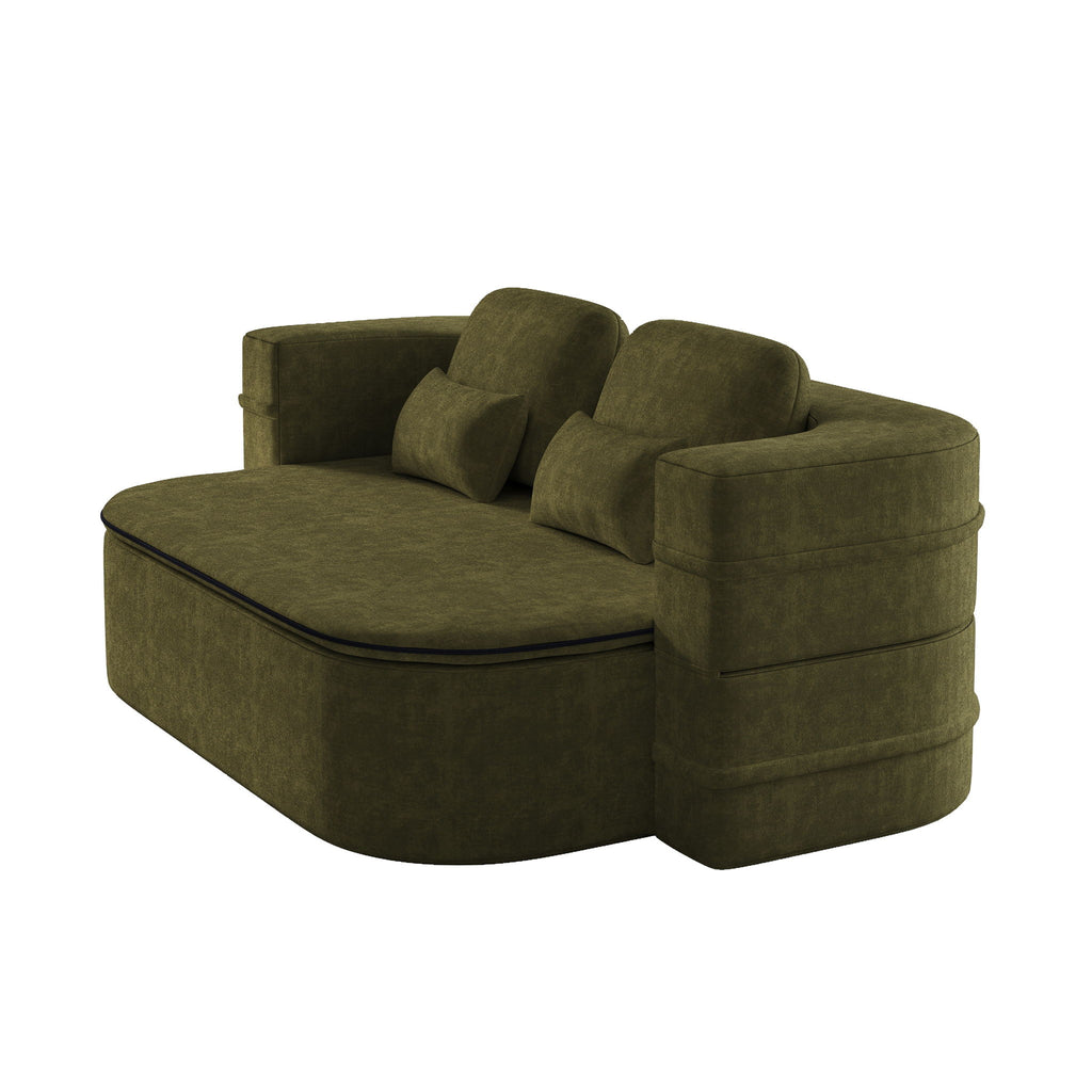 2 In 1 Foldable Sofa Bed With Multi Functional Blanket, Floor Lounge Sofa