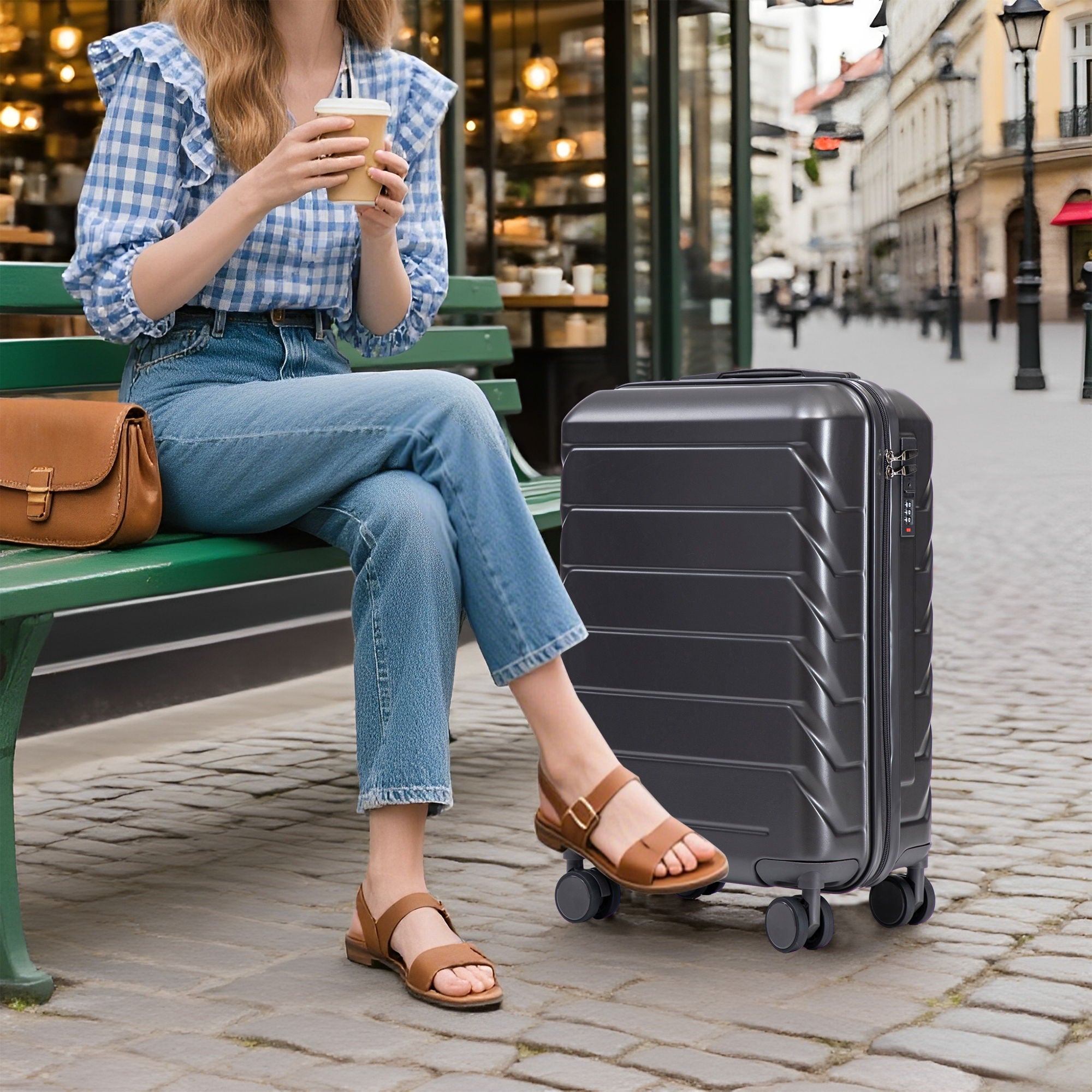 Spinner Luggage Set With Combination Lock