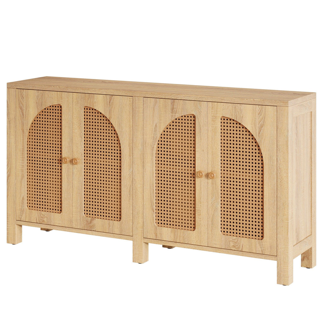 Buffet Sideboard Cabinet With 4 Doors, Console For Living Room - Natural