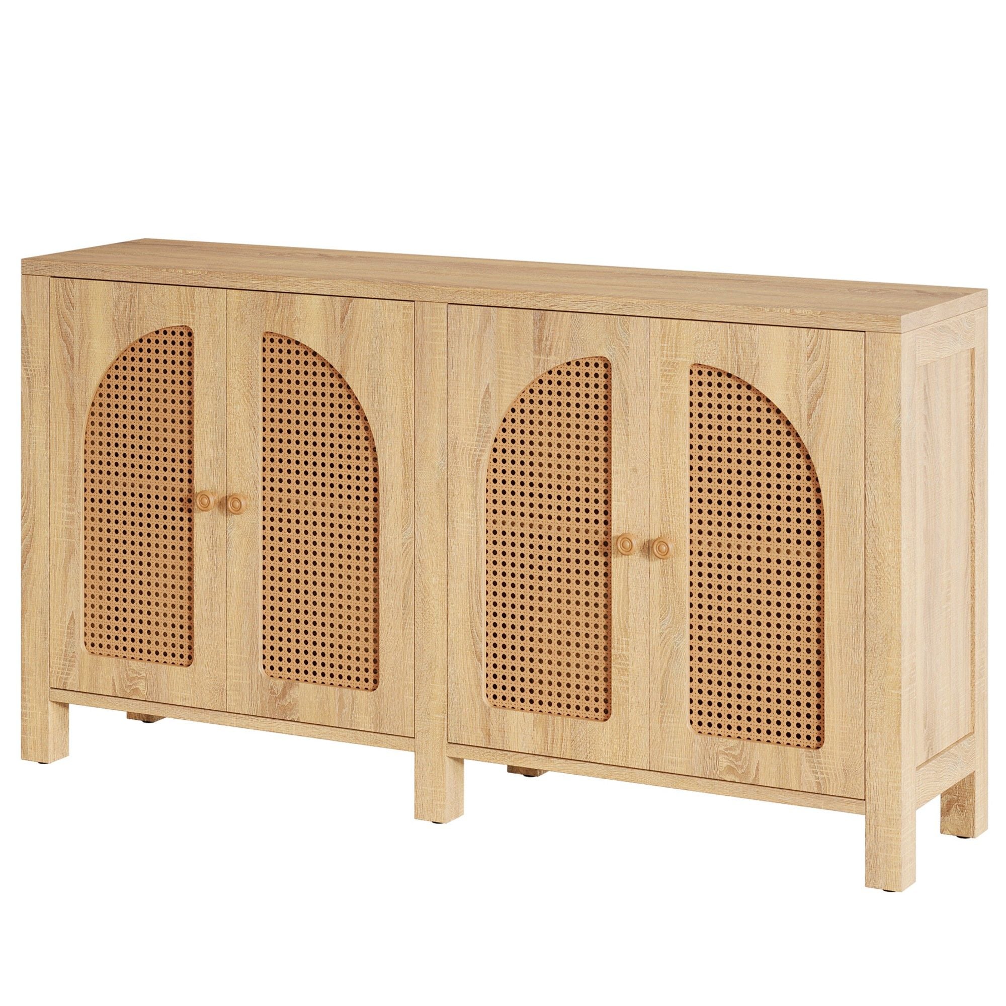 Buffet Sideboard Cabinet With 4 Doors, Console For Living Room - Natural