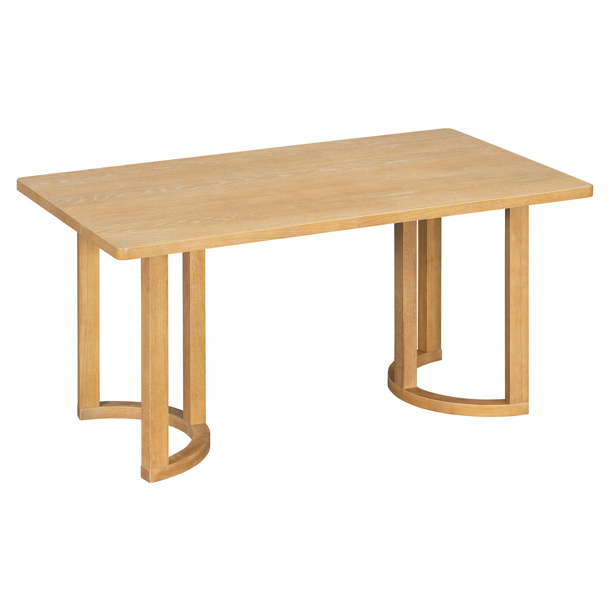 Rectangular Dining Table Set For 6 With Upholstered Barrel Back Chairs