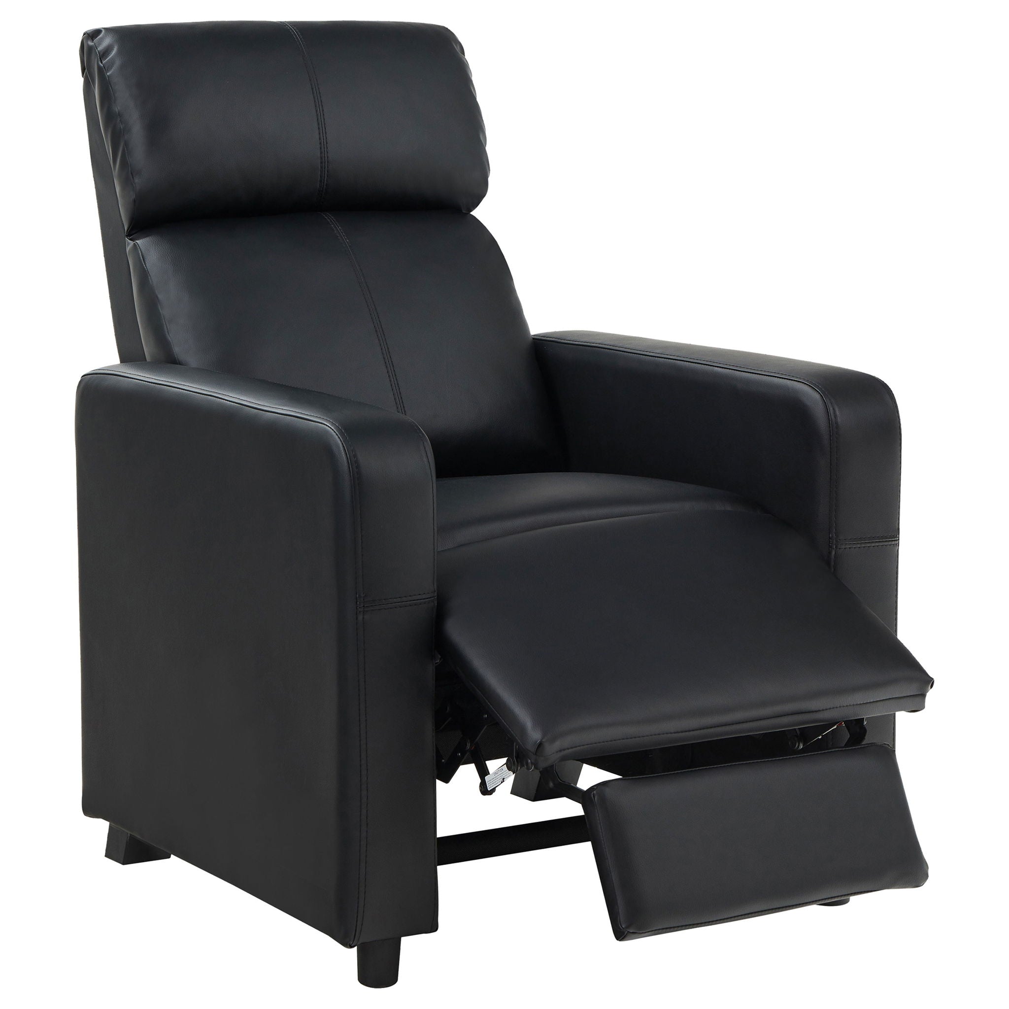 Push Back Recliner - Black
