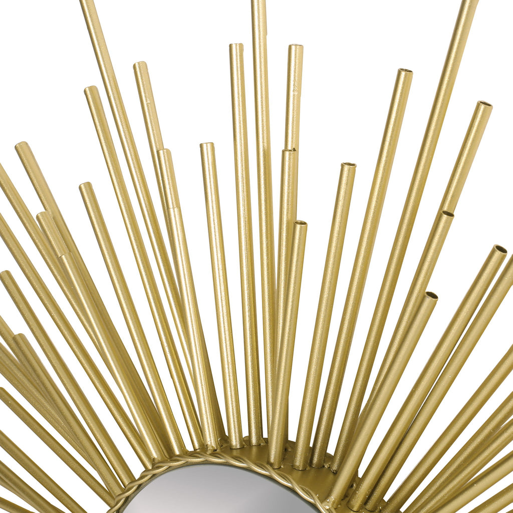 Modern Glam Sunburst Wall Mirror - Gold