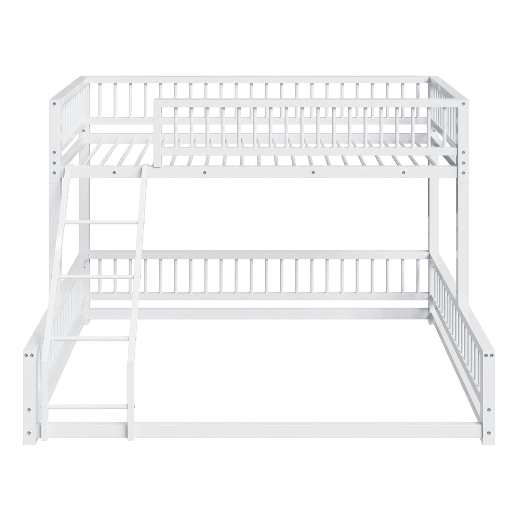 Bunk Bed With Ladder And Safety Guardrails