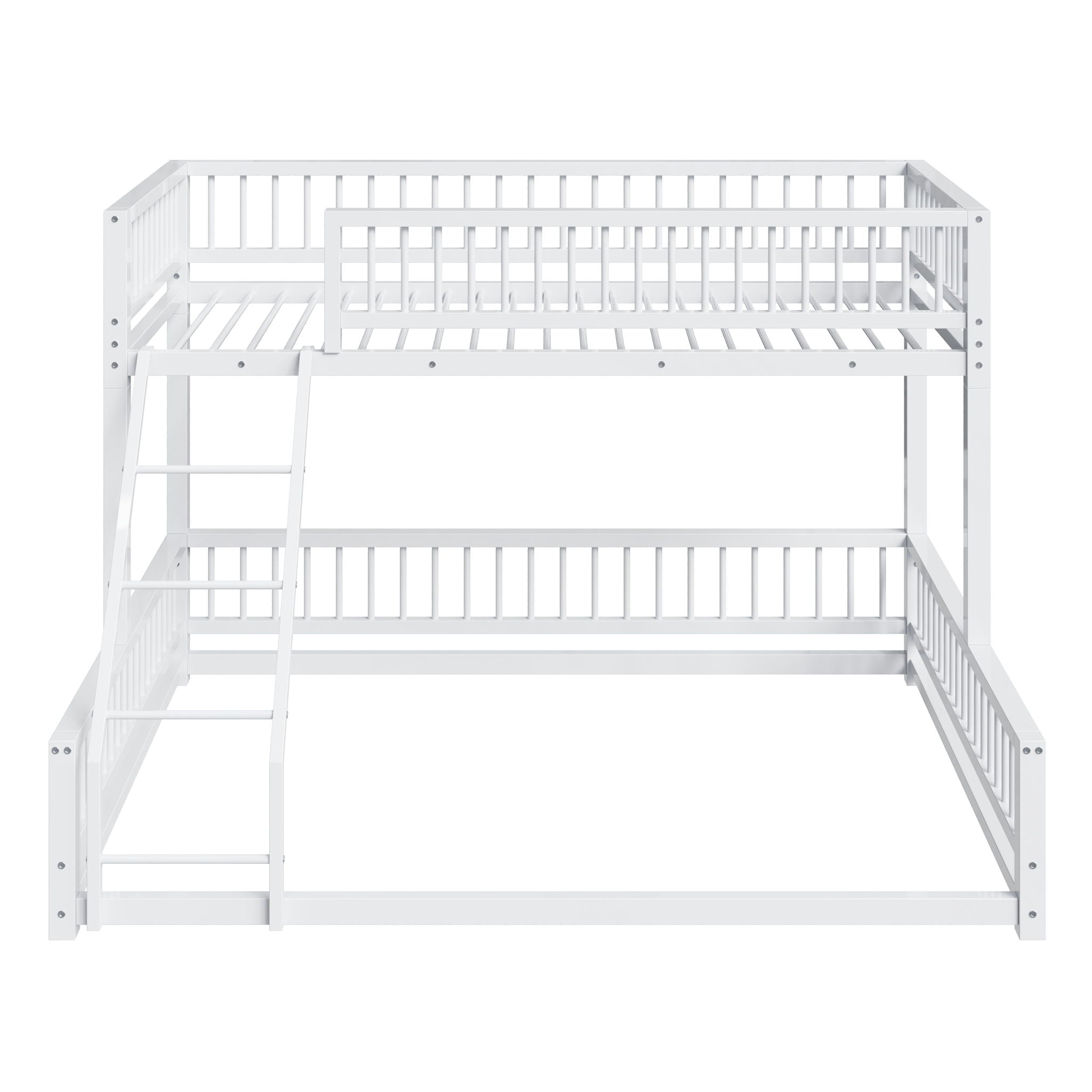 Bunk Bed With Ladder And Safety Guardrails