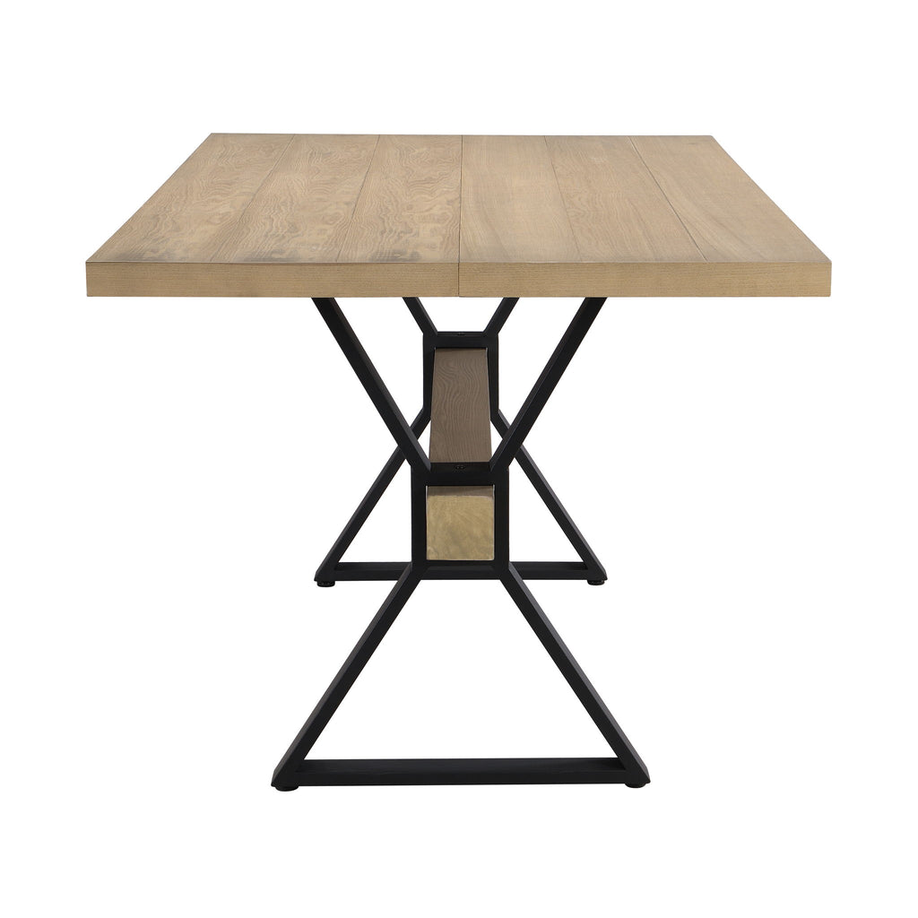 Elevated - Farmhouse Dining Table With X Shaped Legs - Light Ash