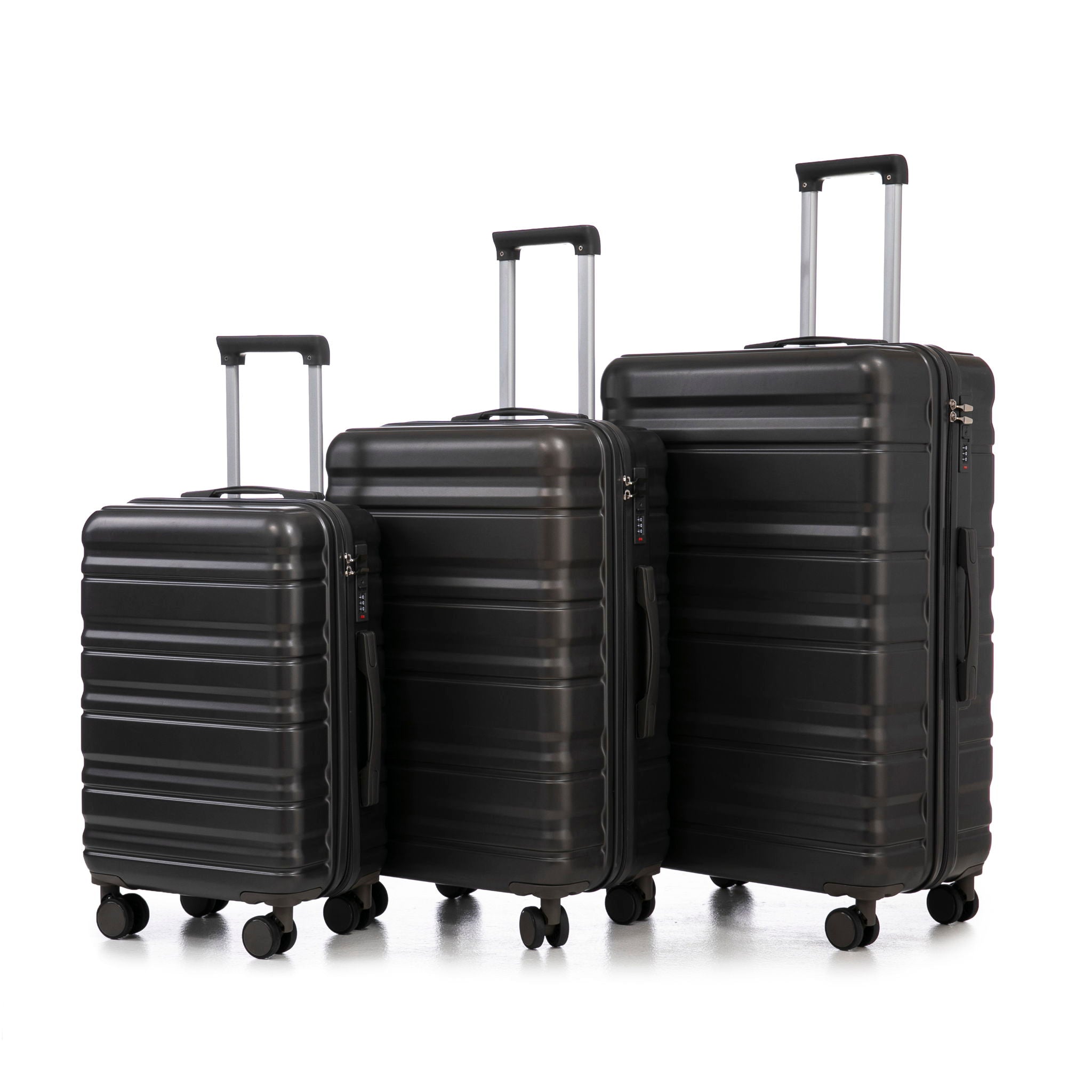 Tourist 3 Piece Luggage Set, Combination Lock, Durable Hard Shell With 360° Silent Wheels