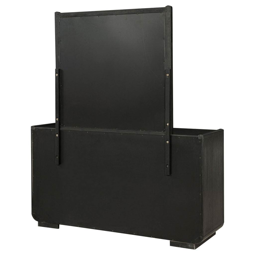 Bangor - 8 Drawer Dresser With Mirror Set - Black