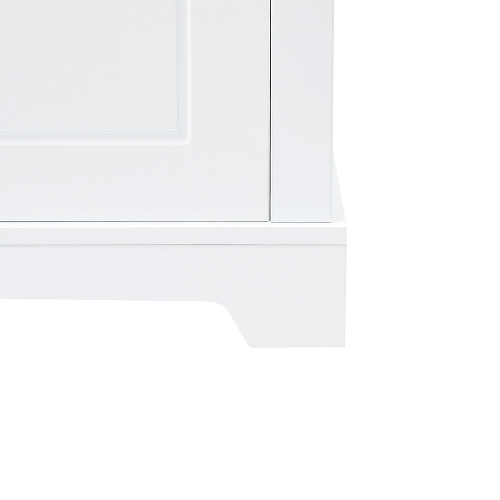 Tall Freestanding Bathroom Storage Cabinet With 2 Doors And Adjustable Shelves