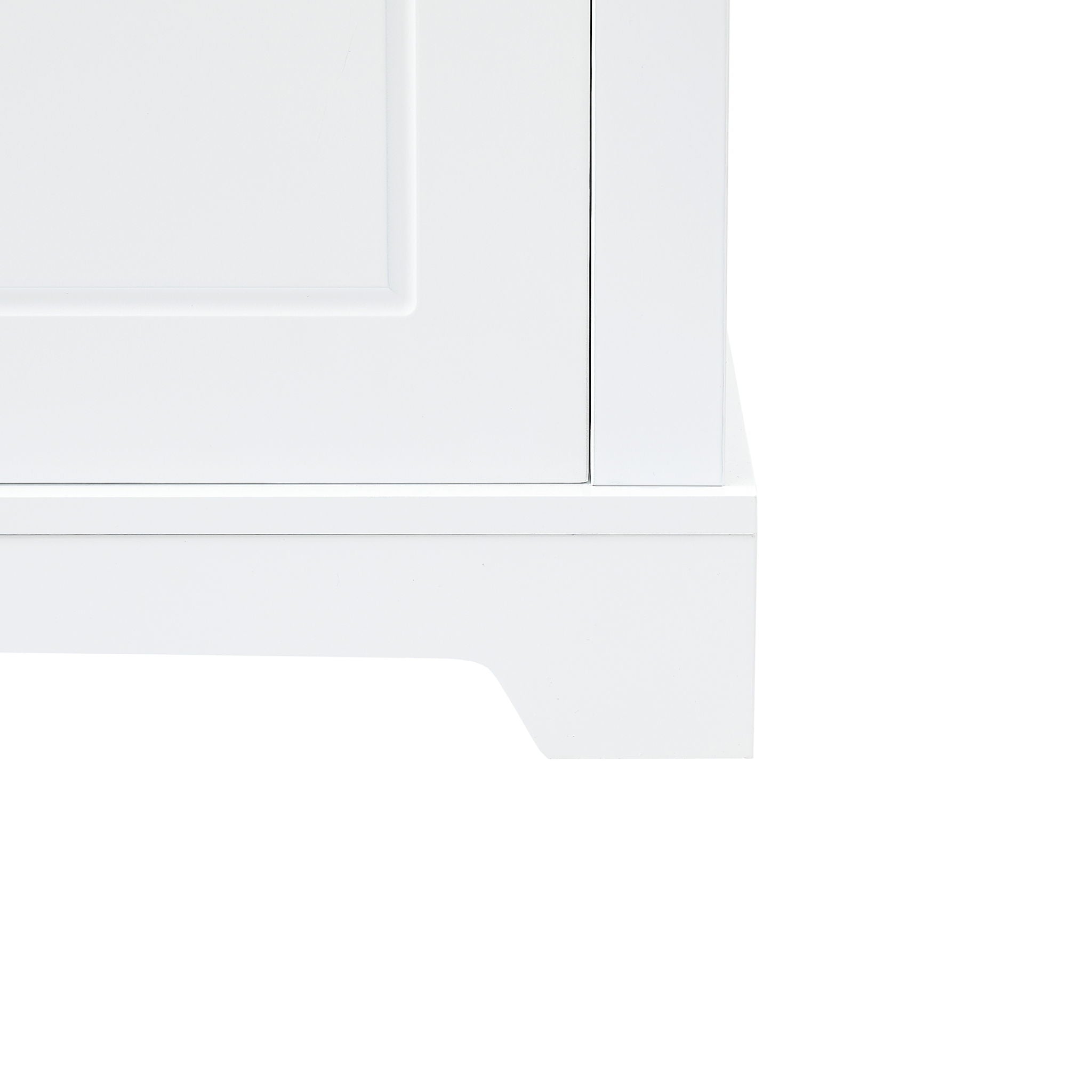 Tall Freestanding Bathroom Storage Cabinet With 2 Doors And Adjustable Shelves