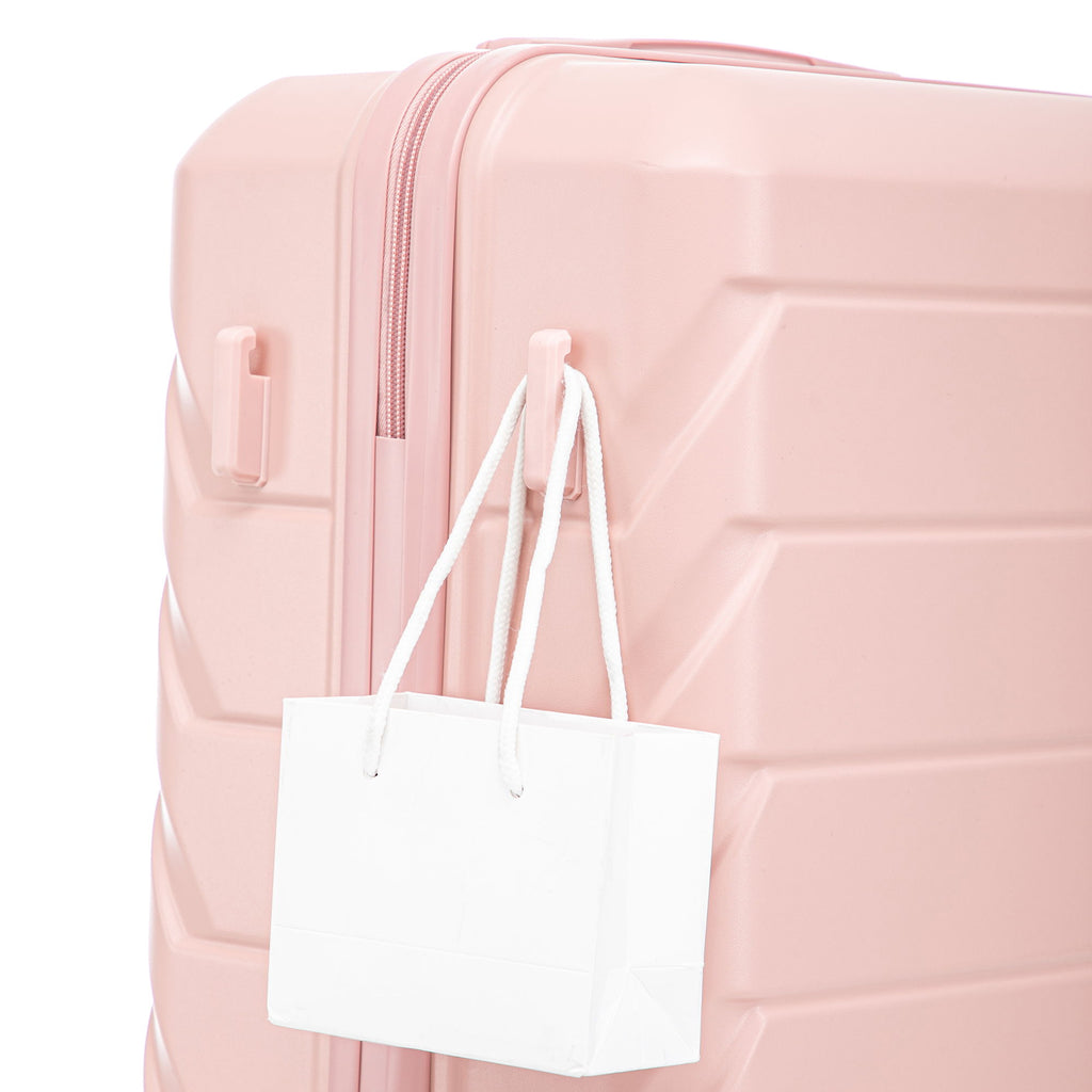 Hard Shell Luggage With Scratch Resistant Surface, 4 Wheels, Combination Lock & Side Hooks