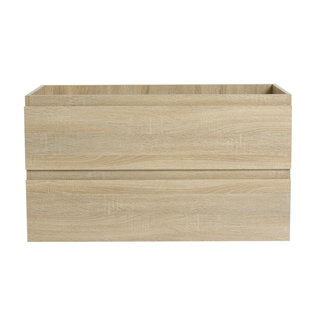 Wall Mounted Bathroom Vanity And Sink, 2 Soft Close Drawers