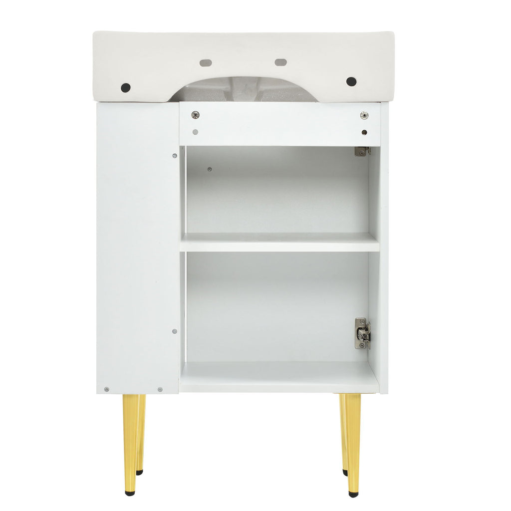 Bathroom Vanity, Combo Cabinet, Bathroom Storage Cabinet, Single Ceramic Sink
