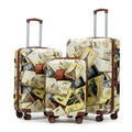 3 Piece Spinner Luggage Set 20" / 24" / 28" With Combination Lock And Silent Wheels - Black / Vintage