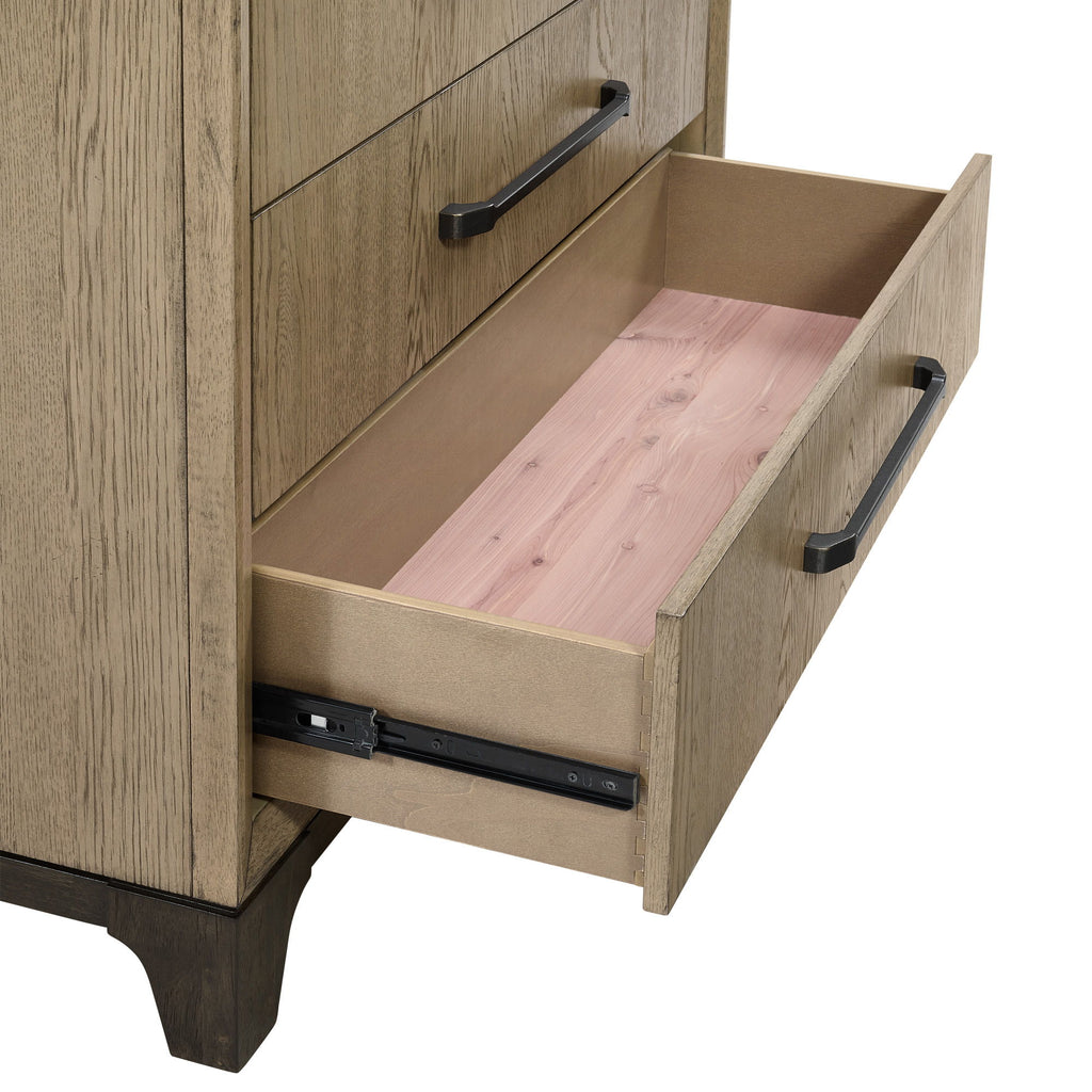 6 Drawer Chest With Smooth Glides - Brown