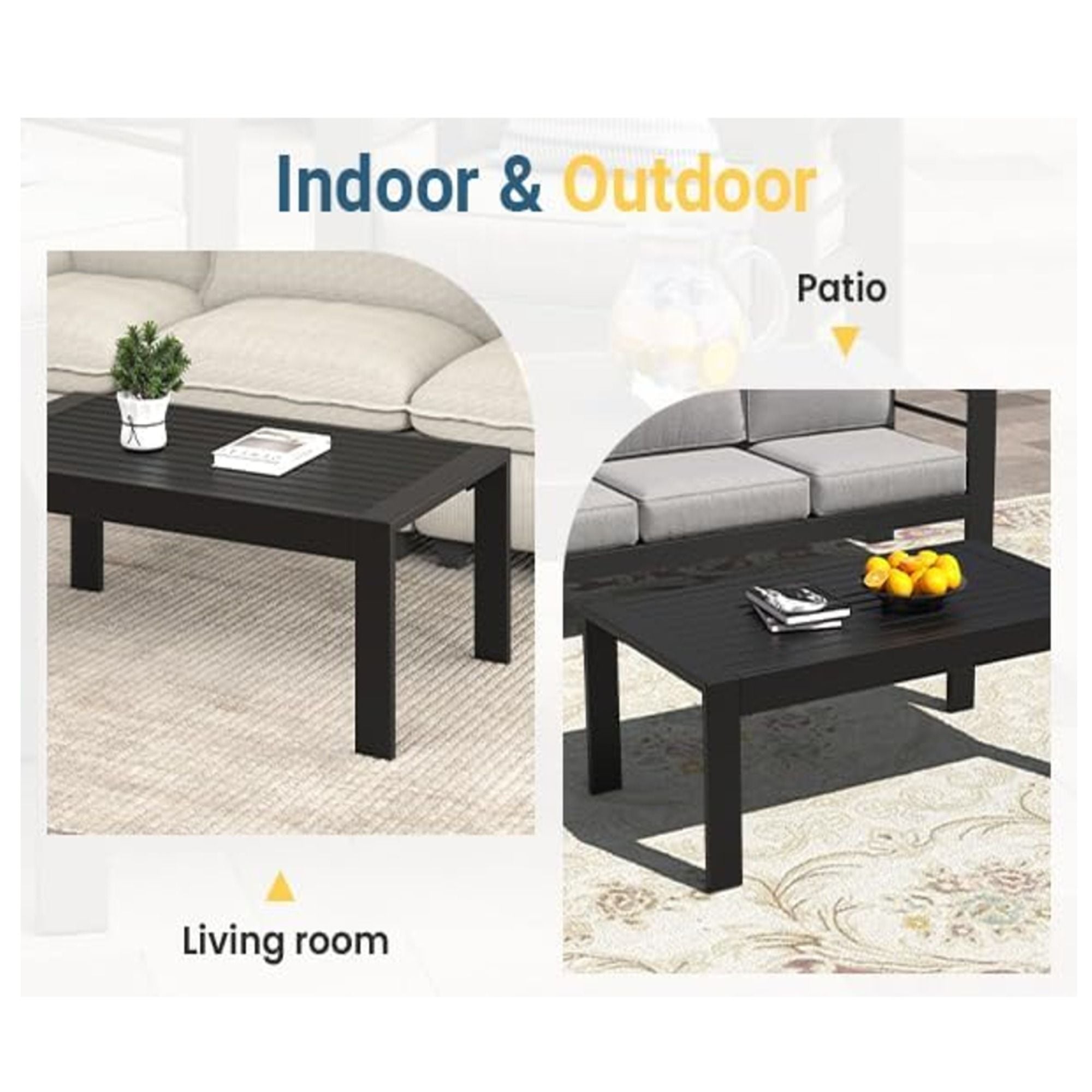 Outdoor Patio Set With All-Weather Thick Cushions