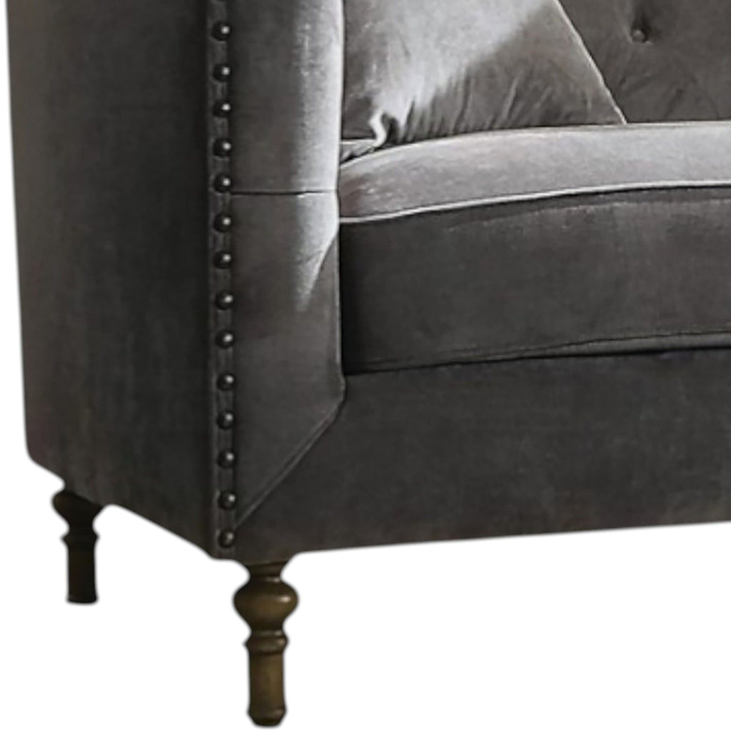 Sidonia - Loveseat With 2 Pillows - Gray