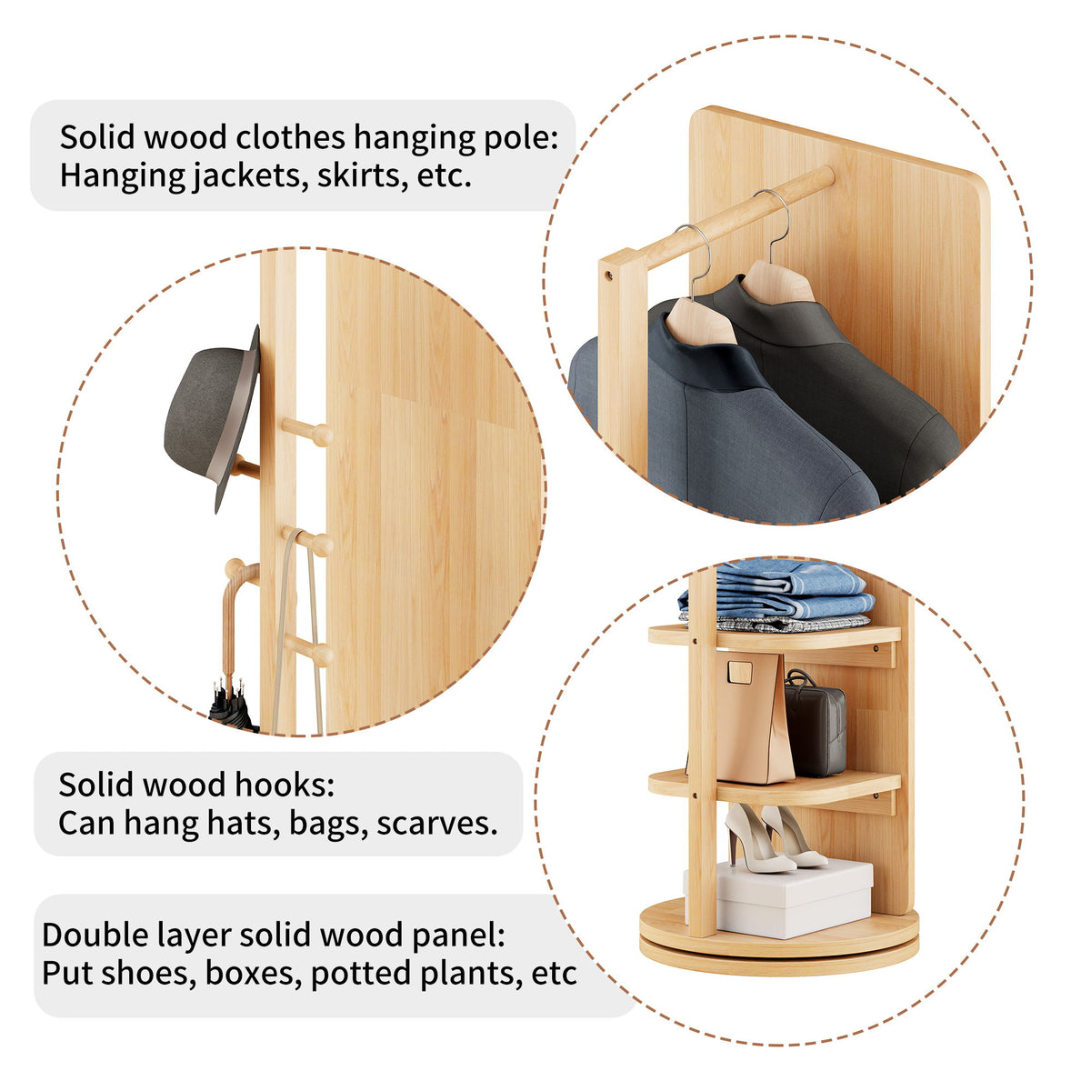 3 In 1 Multifunctional Full Length Clothing Mirror