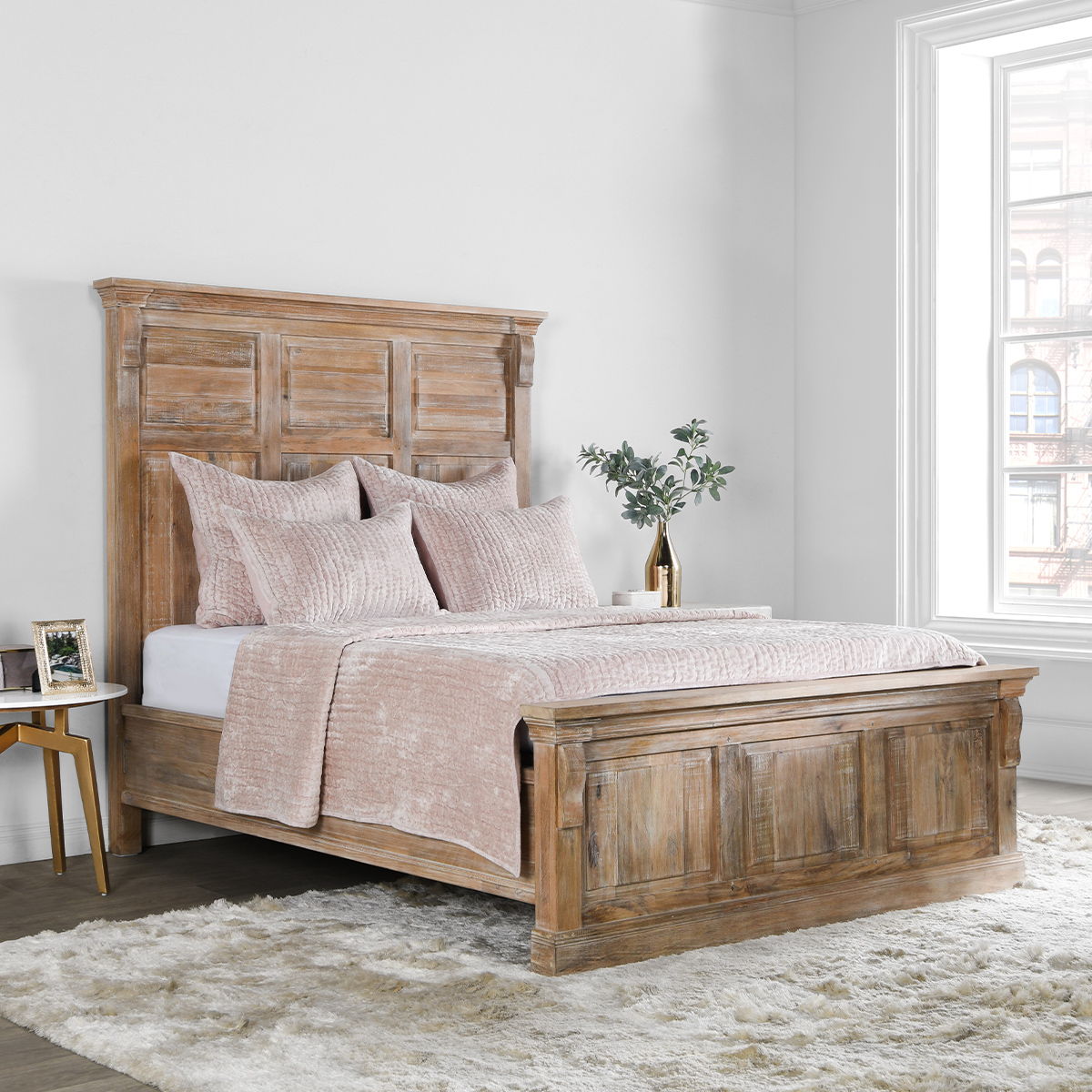 Bari - Velvet Quilt - Bliss Pink