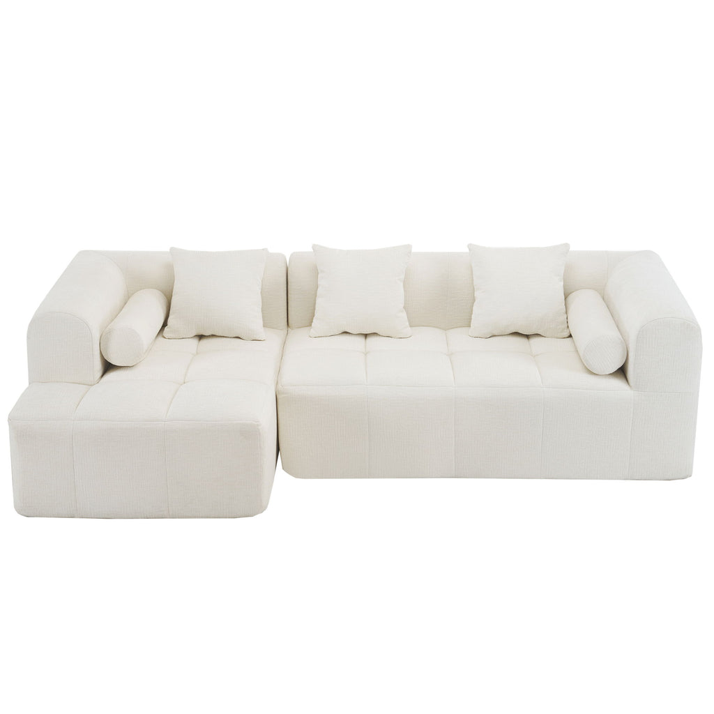 Sectional Free Combined Sofa With 2 Side Pockets
