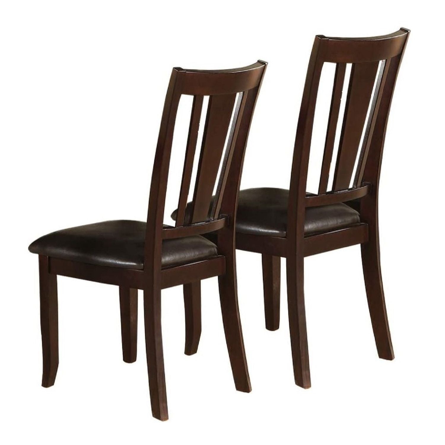 7 Piece Set, Dining Table With Butterfly Leaf And 6 Side Chairs - Espresso