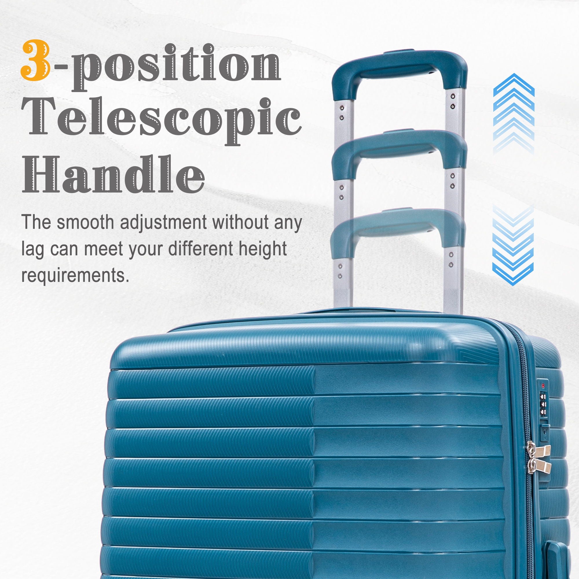 4 Piece Luggage Set, Combination Lock