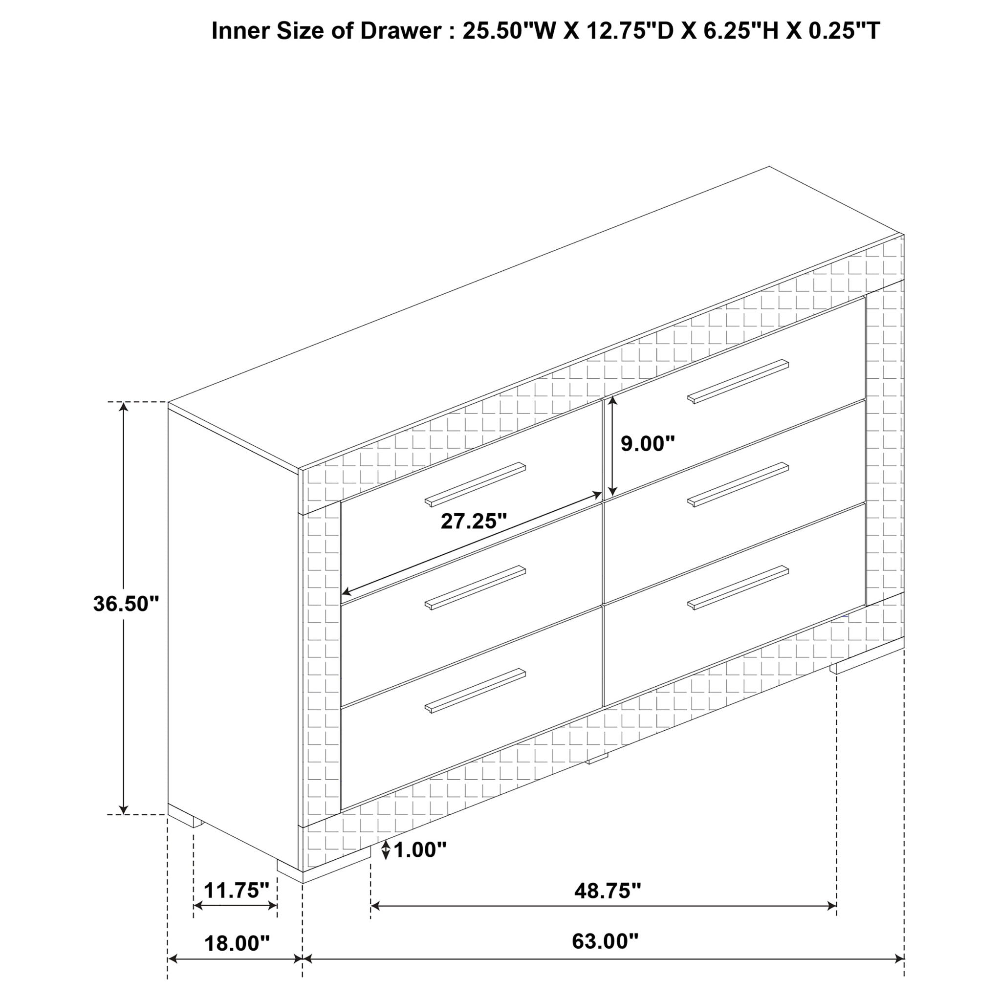 Pierce - 6 Drawer Dresser Cabinet